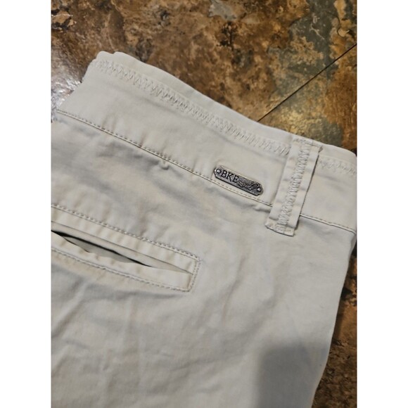 BKE Casuals Trey Light Tan Raw Hem Shorts size 28 4 Pockets Double Buttons(A228 - Picture 2 of 8